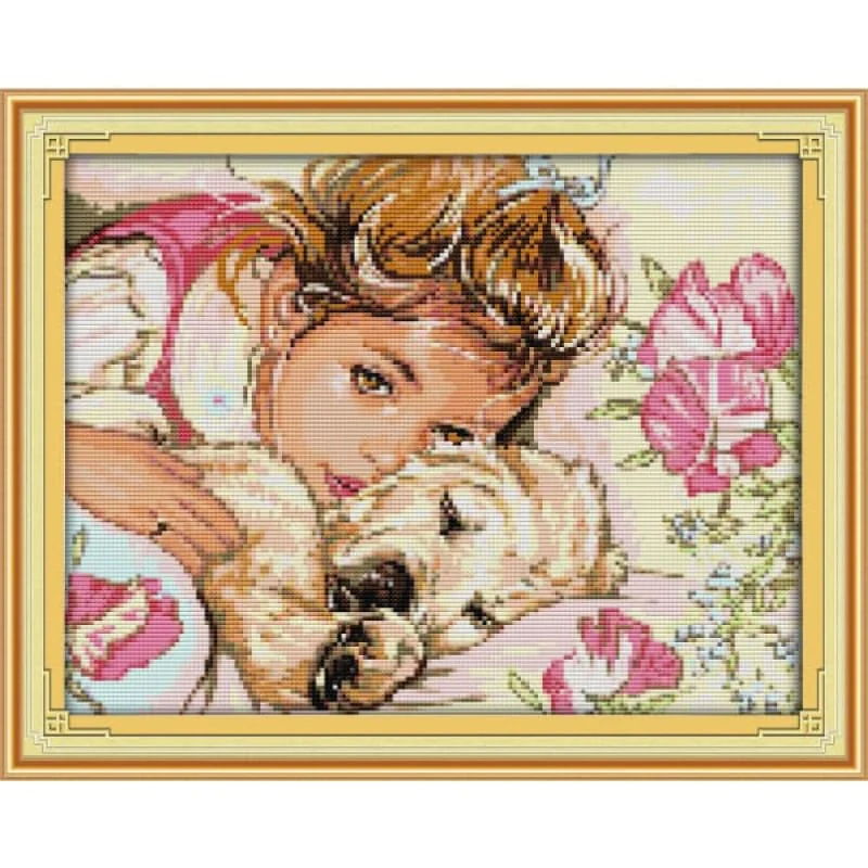 The girl and dag